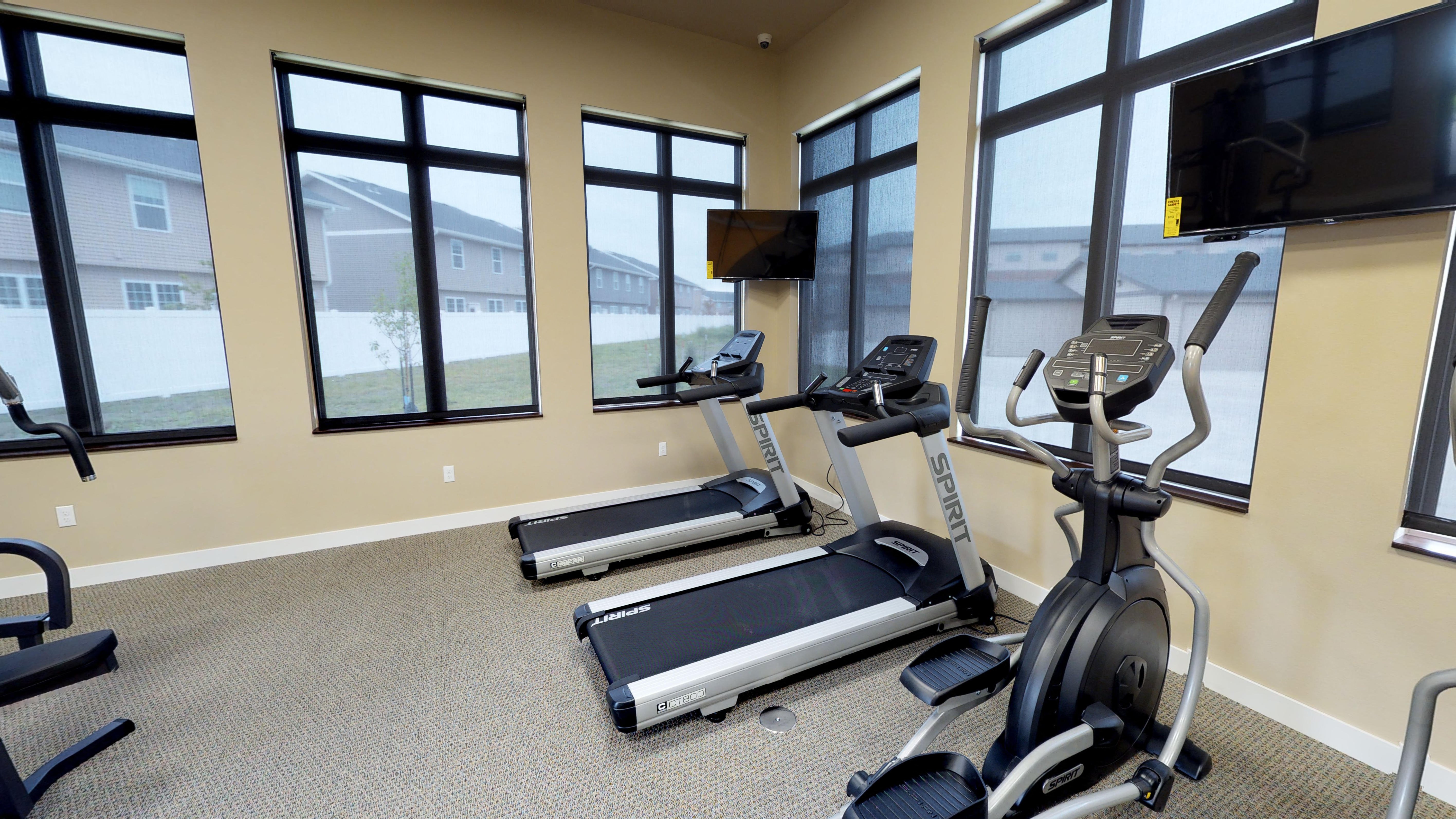 workout room, fitness center, gym equipment
