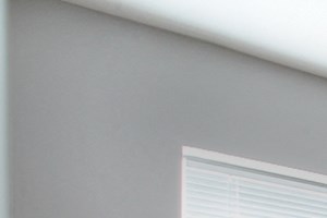922 1N an empty bedroom with a ceiling fan and two windows