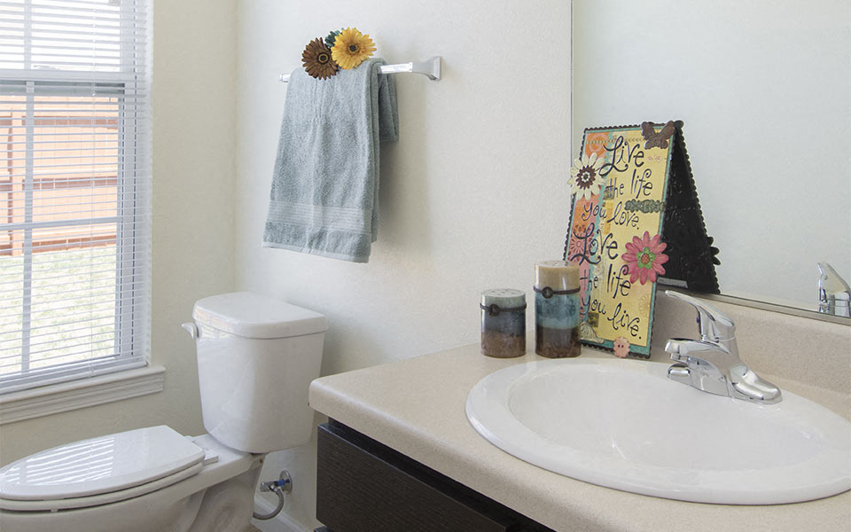 a bathroom with a sink and a toilet and a mirror