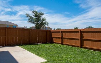 Fenced-in backyard