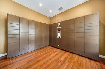 The Commons apartments electronic parcel locker system