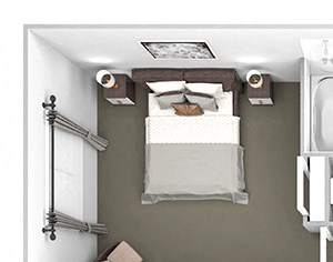 Belle Harbour Apartments - A2 - 1 bedroom and 1 bath - 3D Floor Plan Belle Harbour Apartments - A2 - 1 bedroom and 1 bath - 3D Floor Plan