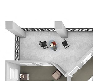 Corbin Greens Apartments - B3 - 2 bedrooms and 2 bath - 3D floor plan Corbin Greens Apartments - B3 - 2 bedrooms and 2 bath - 3D floor plan