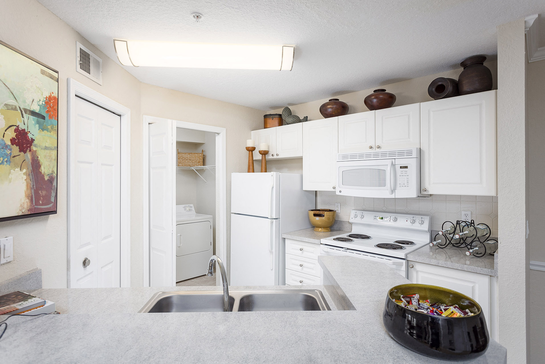 Full-sized washer and dryer