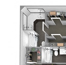 The Vineyards - C1(Riesling) - 3 Bed 2 Bath - 3D Floor Plans The Vineyards - C1(Riesling) - 3 Bed 2 Bath - 3D Floor Plans