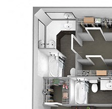 The Vineyards - C1(Zinfandel) - 3 Bed 2 Bath - The Vineyards - C1(Zinfandel) - 3 Bed 2 Bath - 3D Floor Plans The Vineyards - C1(Zinfandel) - 3 Bed 2 Bath - 3D Floor Plans