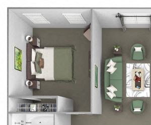 Hampshire Green Apartments - B1 (Ballymore II) - 2 bedroom - 2 bath - 3D Hampshire Green Apartments - B1 (Ballymore II) - 2 bedroom - 2 bath - 3D