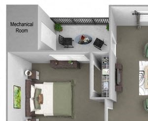 Hampshire Green Apartments - B2 (Ashbourne) - 2 bedroom - 2 bath - 3D Hampshire Green Apartments - B2 (Ashbourne) - 2 bedroom - 2 bath - 3D