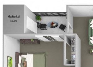 Hampshire Green Apartments - B7 (Dunmore) - 2 bedroom - 2 bath - den - 3D Hampshire Green Apartments - B7 (Dunmore) - 2 bedroom - 2 bath - den - 3D