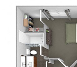 Delano at Cypress Creek - B3 (Dorchester) - 2 bedrooms and 2 bath - 3D Floor Plan Delano at Cypress Creek - B3 (Dorchester) - 2 bedrooms and 2 bath - 3D Floor Plan