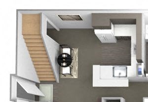 Avenel at Montgomery Square floor plans - The Wales with a loft - A4 - 1Bed 1Bath - 3D Avenel at Montgomery Square floor plans - The Wales with a loft - A4 - 1Bed 1Bath - 3D
