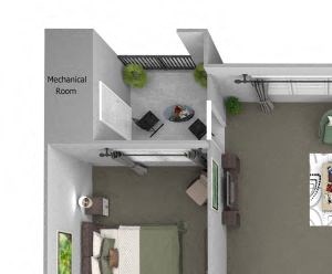 Avenel at Montgomery Square floor plans - The Dublin - B1 - 2 Bed 2 Bath - 3D Avenel at Montgomery Square floor plans - The Dublin - B1 - 2 Bed 2 Bath - 3D