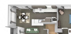Avenel at Montgomery Square floor plans - The Gwynned 1 Loft - B8 - 2 Bed 2 Bath - 3D Avenel at Montgomery Square floor plans - The Gwynned 1 Loft - B8 - 2 Bed 2 Bath - 3D