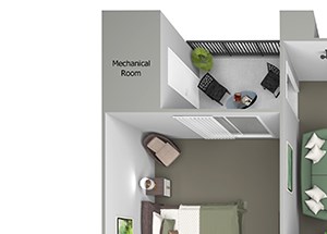 The Paragon at Kierland - A1 - 1 bedroom 1 bath - 3D The Paragon at Kierland - A1 - 1 bedroom 1 bath - 3D