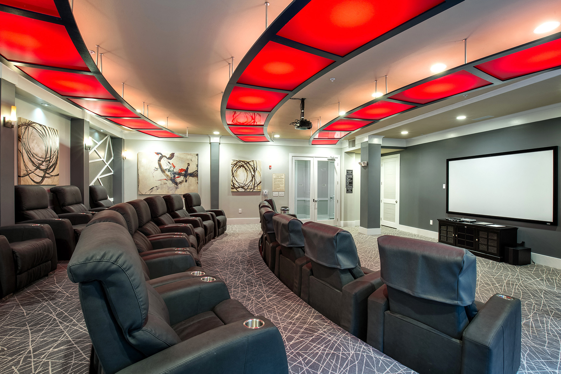 Parc at Grandview Apartments theater room