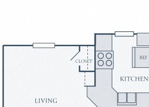 Courtney Station 2D floor plans A2 1 bedroom