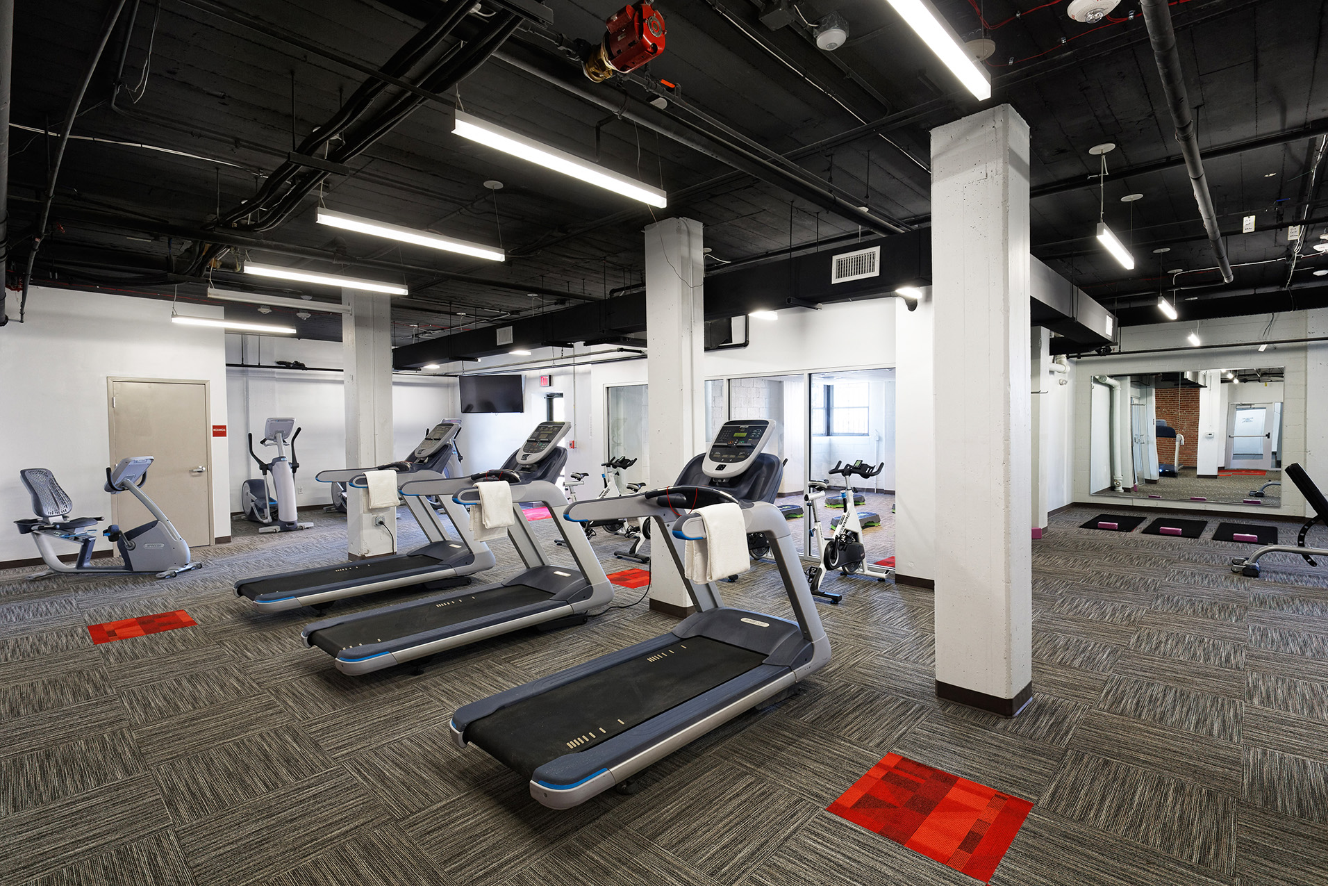 Fitness center for The KC High Line Apartments in Kansas City, MO