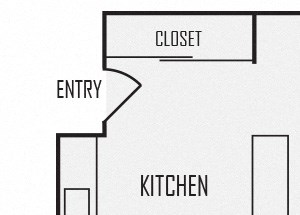 A9 floor plan for The KC High Line Apartments in Kansas City, MO