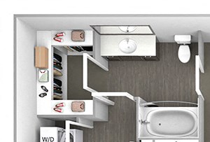 The Haven at Shoal Creek - A3 - Refresh - 1 bedroom - 1 bath - 3D The Haven at Shoal Creek - A3 - Refresh - 1 bedroom - 1 bath - 3D
