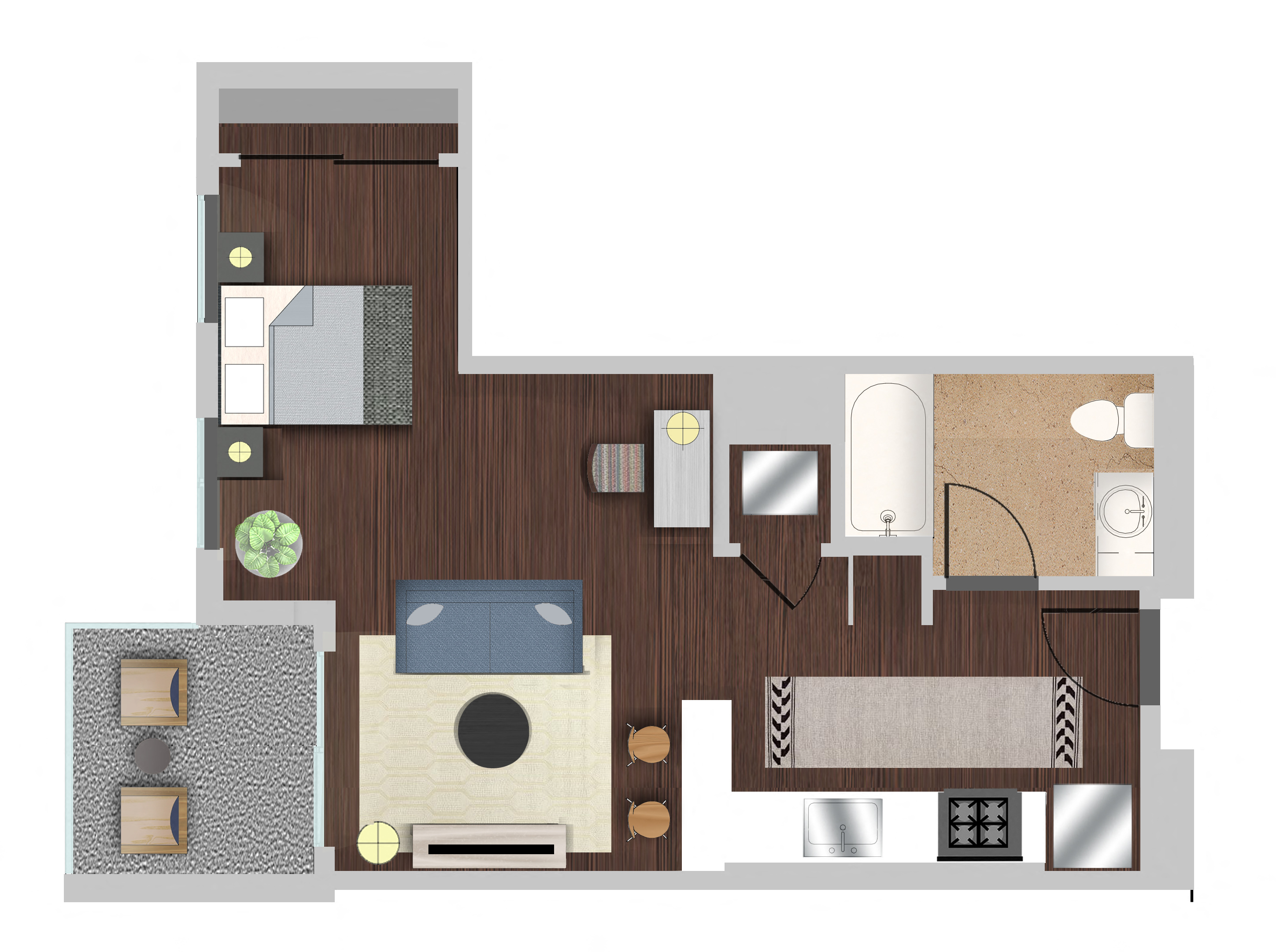 Efficiency 9 Floor Plan at Berkshire K2LA, California