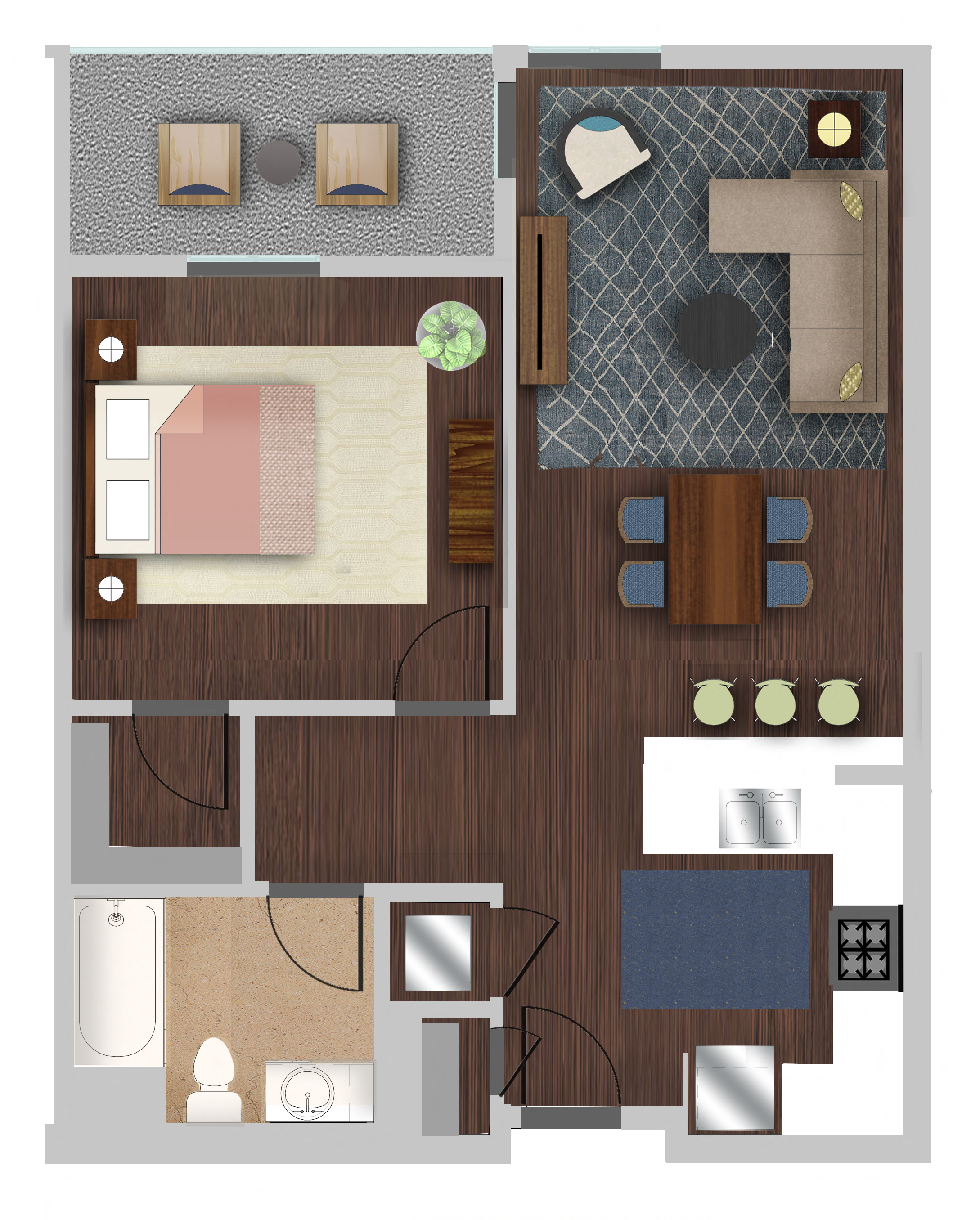 A6 Floor Plan at Berkshire K2LA, California
