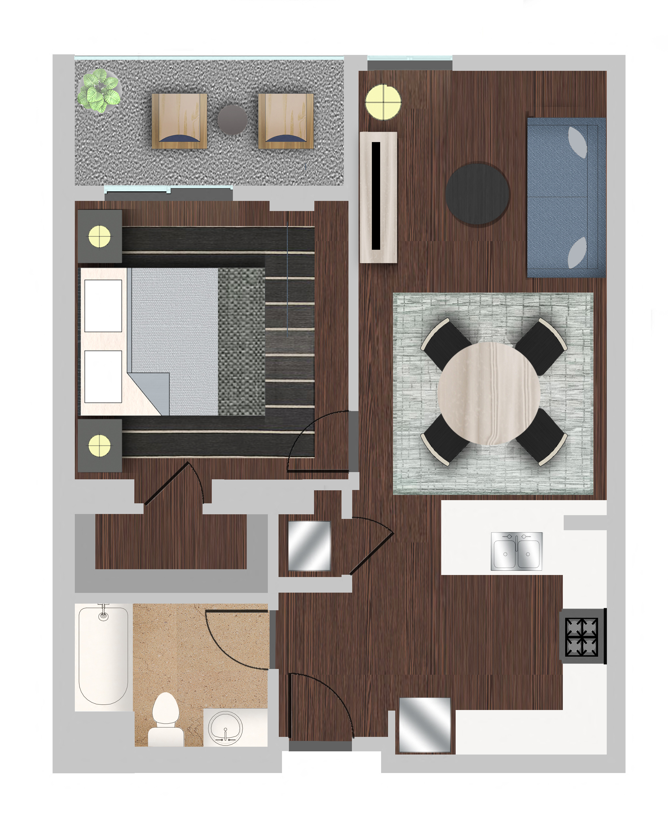 A7 Floor Plan at Berkshire K2LA, California, 90005