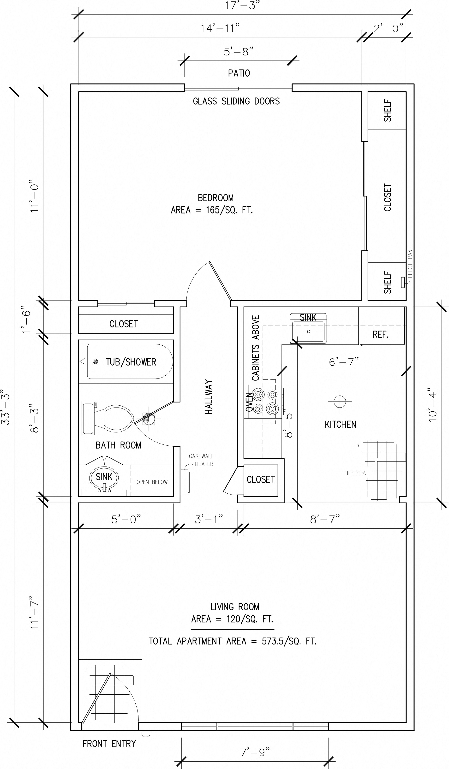 1x1 floor plans available at Otavon Apartments | Novato, CA