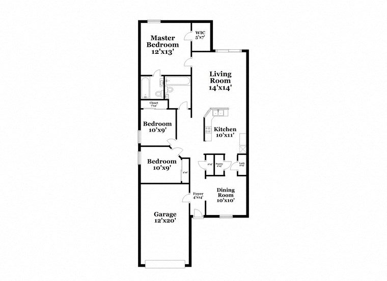 a floor plan of a house with two floors and a garage