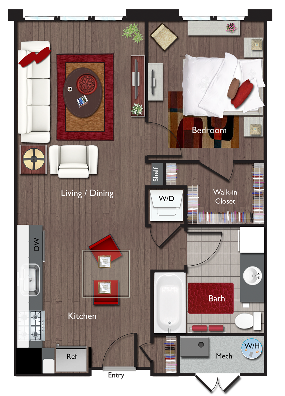 A1 Floor Plan at Valley and Bloom, New Jersey