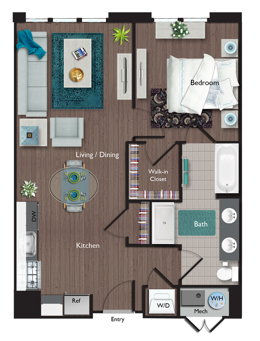 A2 Floor Plan at Valley and Bloom, Montclair
