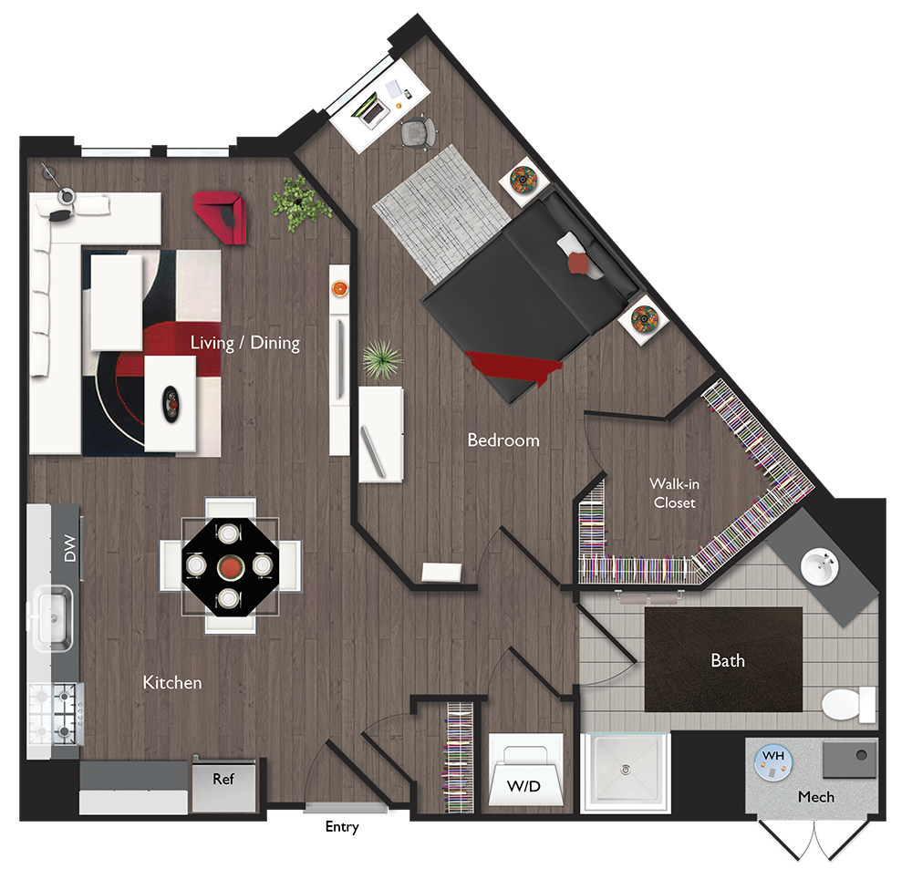 A4 Floor Plan at Valley and Bloom, Montclair, 07042
