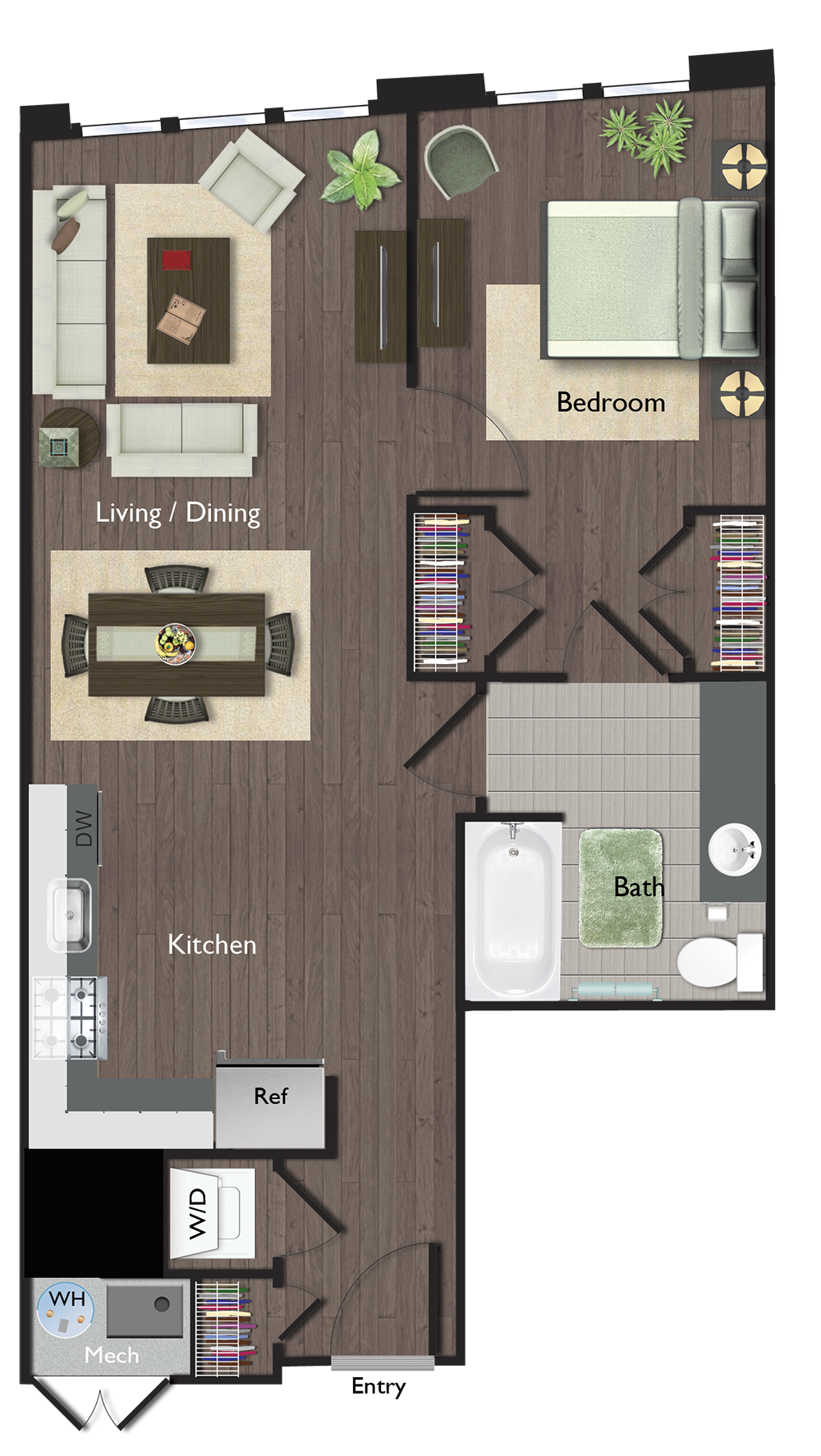 A5 Floor Plan at Valley and Bloom, Montclair, New Jersey