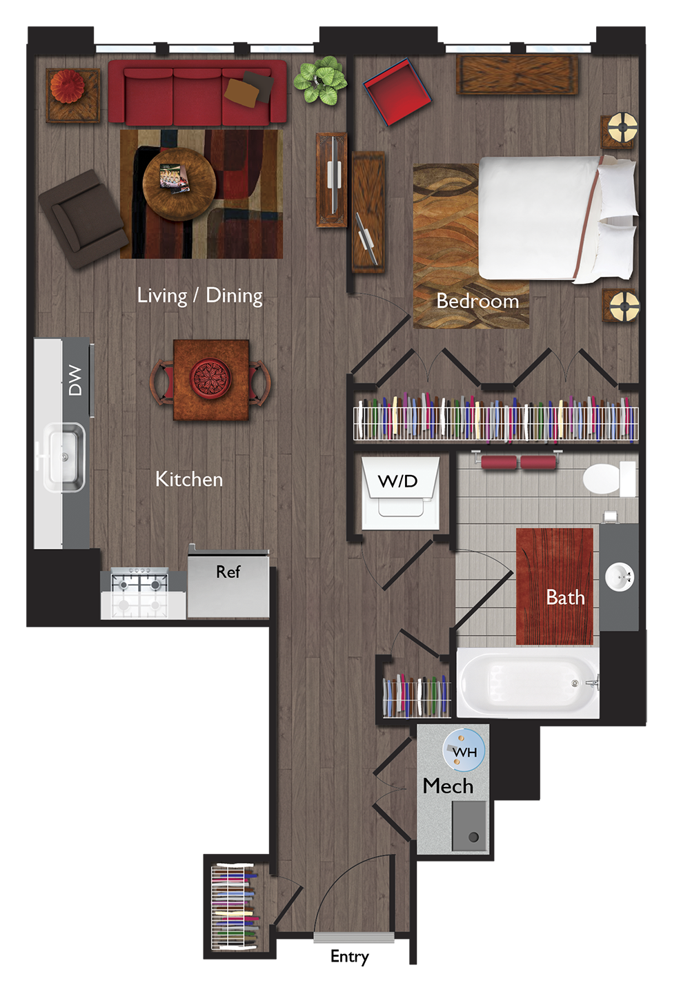 A8 Floor Plan at Valley and Bloom, New Jersey, 07042