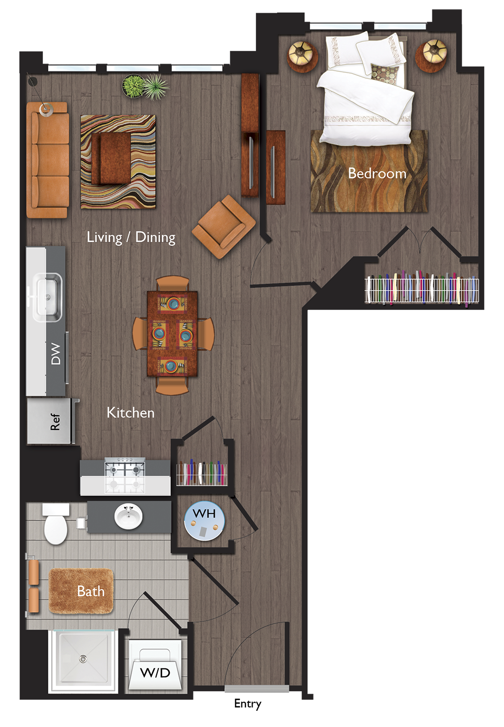 A9 Floor Plan at Valley and Bloom, Montclair, NJ, 07042