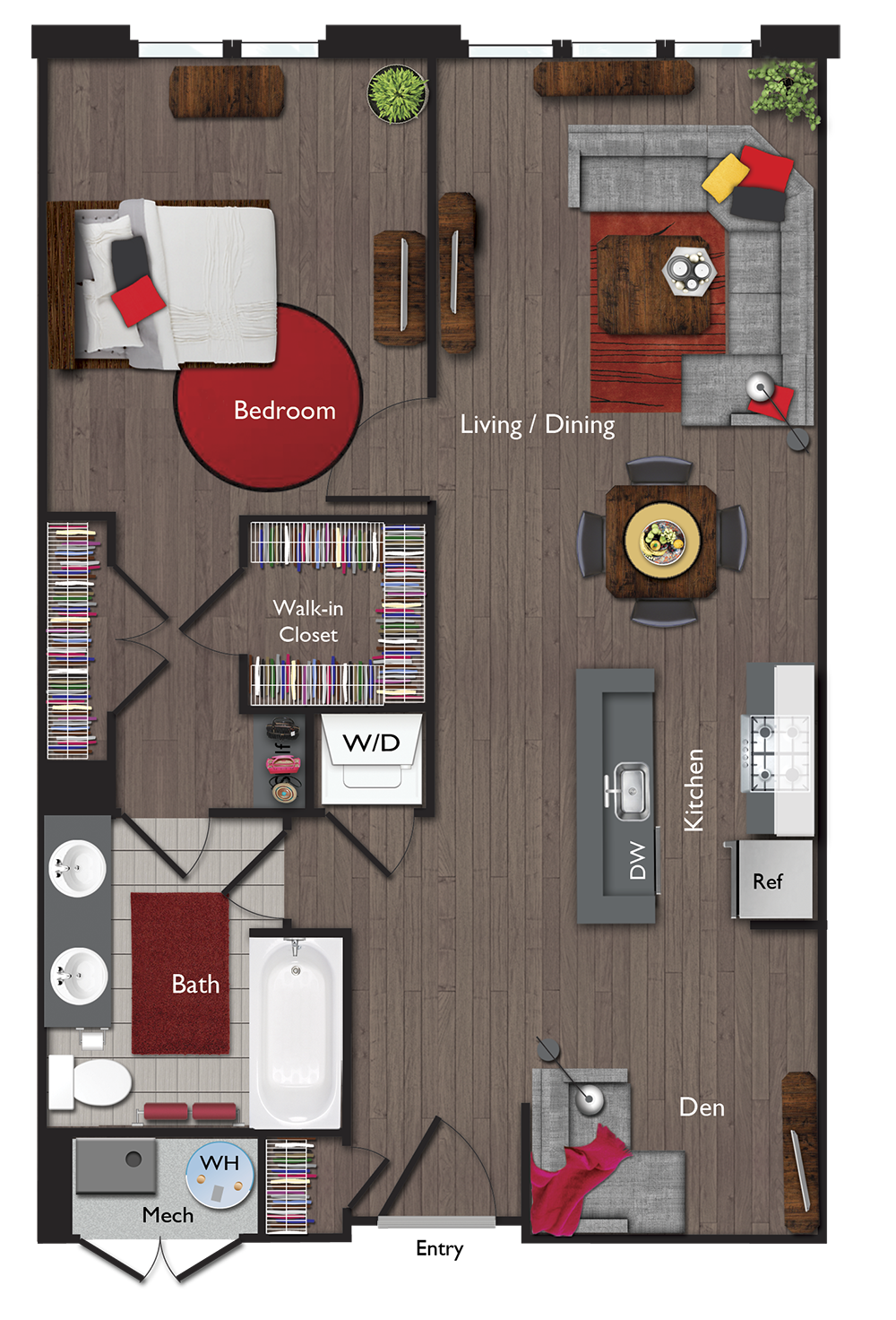 B3 Floor Plan at Valley and Bloom, Montclair, NJ