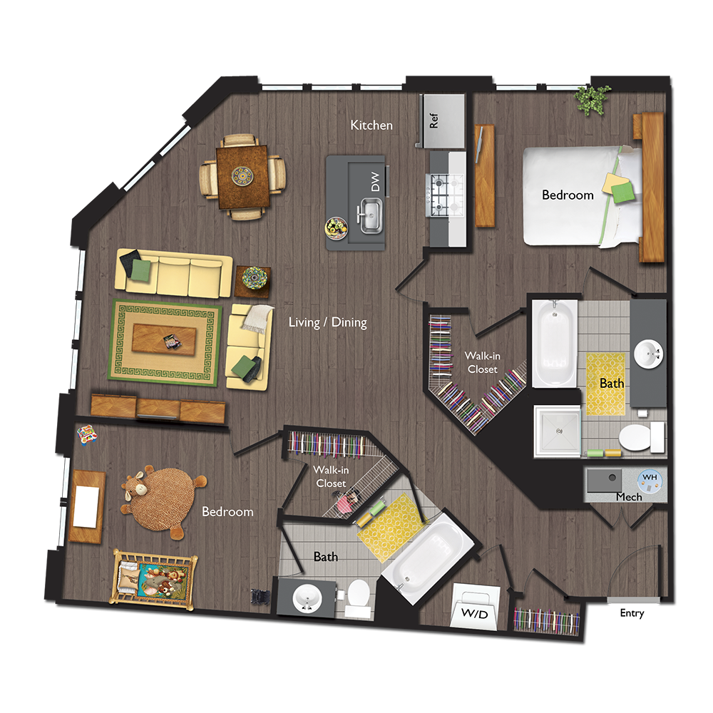 C10 Floor Plan at Valley and Bloom, Montclair, NJ