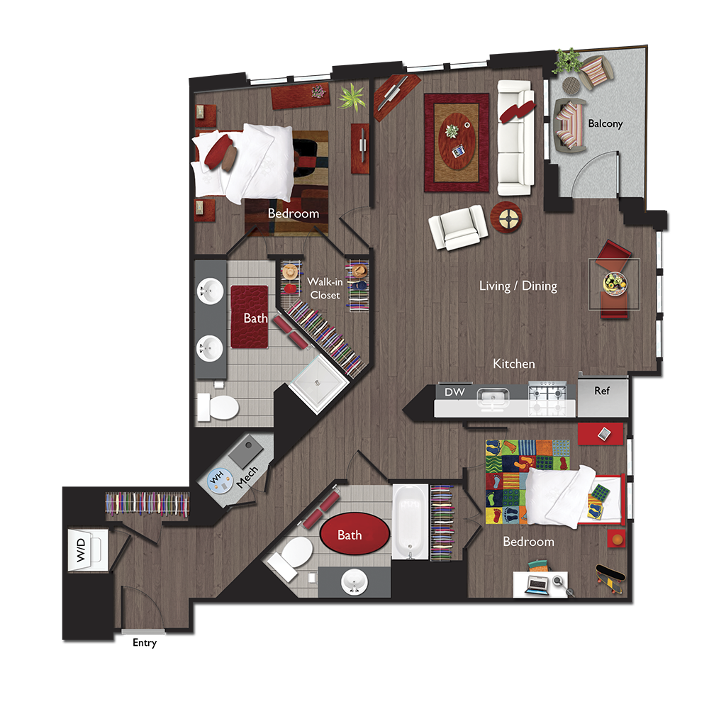 C11 Floor Plan at Valley and Bloom, Montclair, 07042