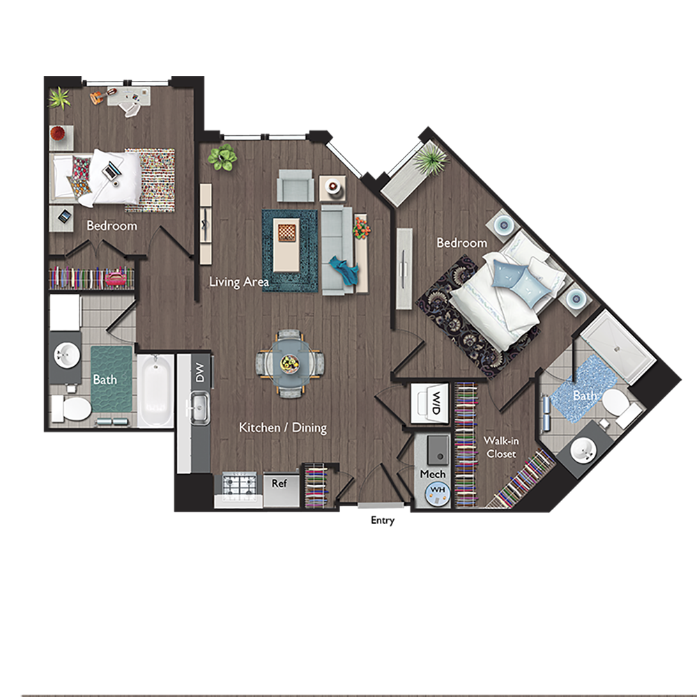 C3 Floor Plan at Valley and Bloom, Montclair