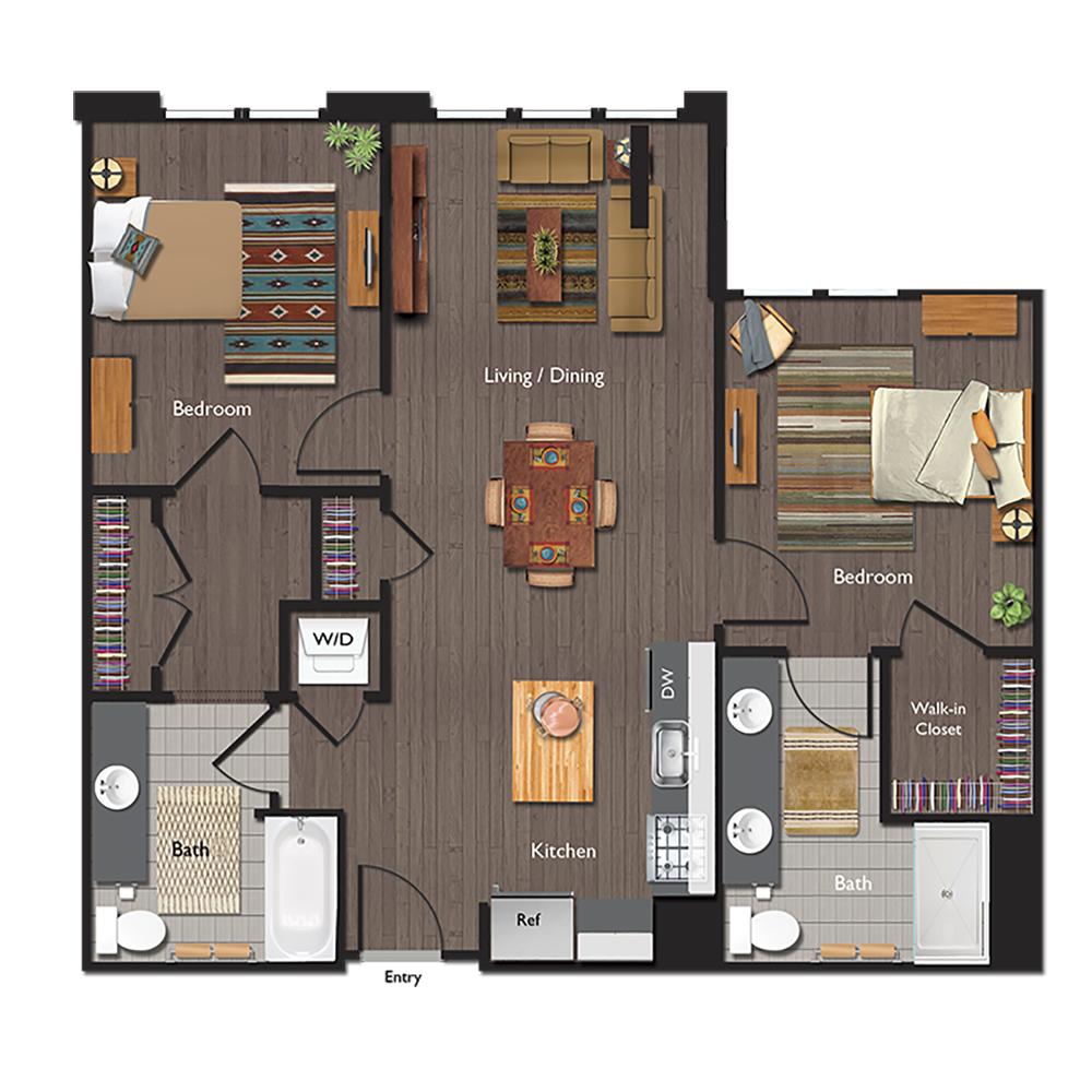 C7 Floor Plan at Valley and Bloom, New Jersey, 07042