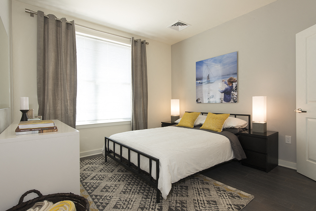 One bedroom layout with natural lighting valley and bloom apartments at Valley and Bloom, Montclair, New Jersey