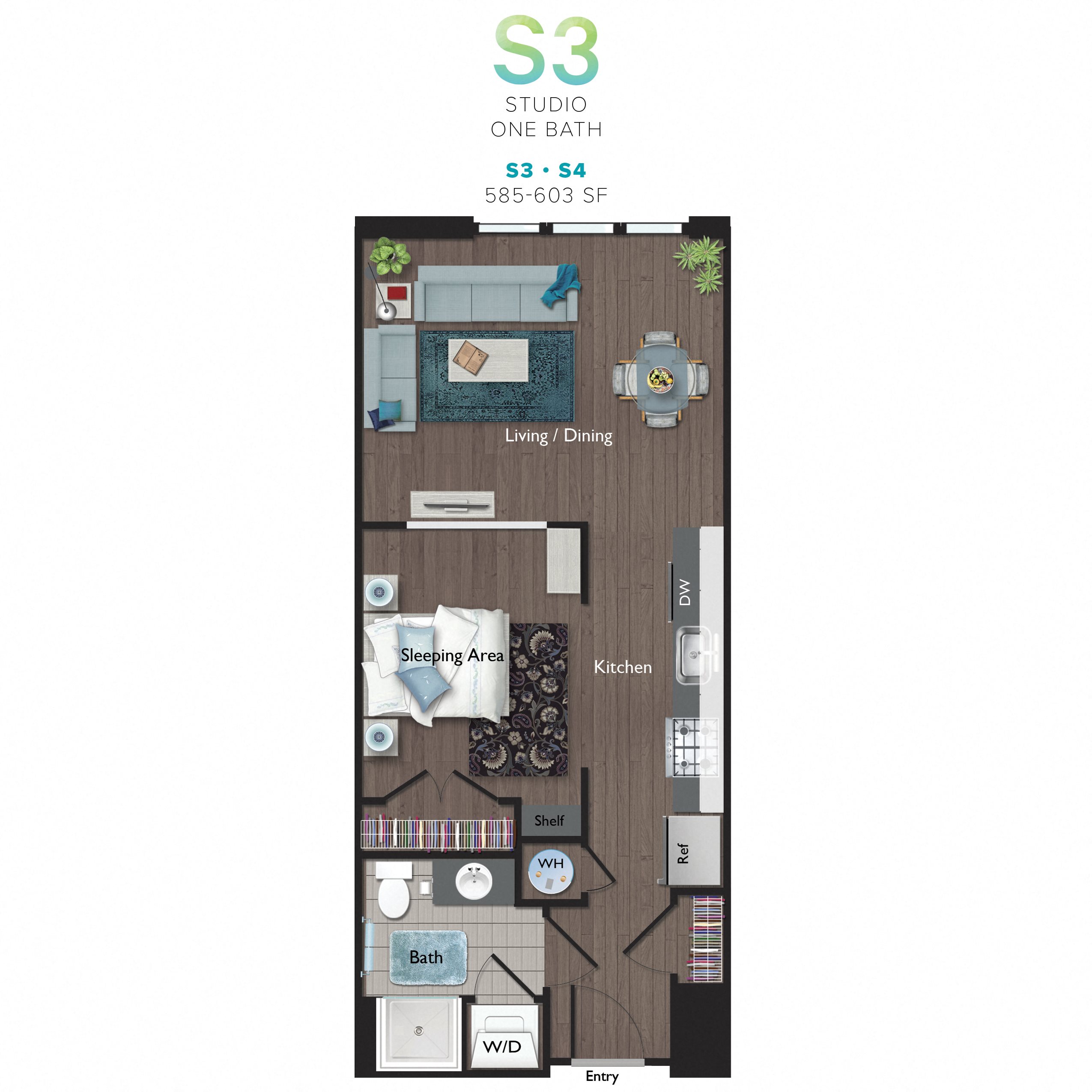 Studio (S03) Floor Plan 19