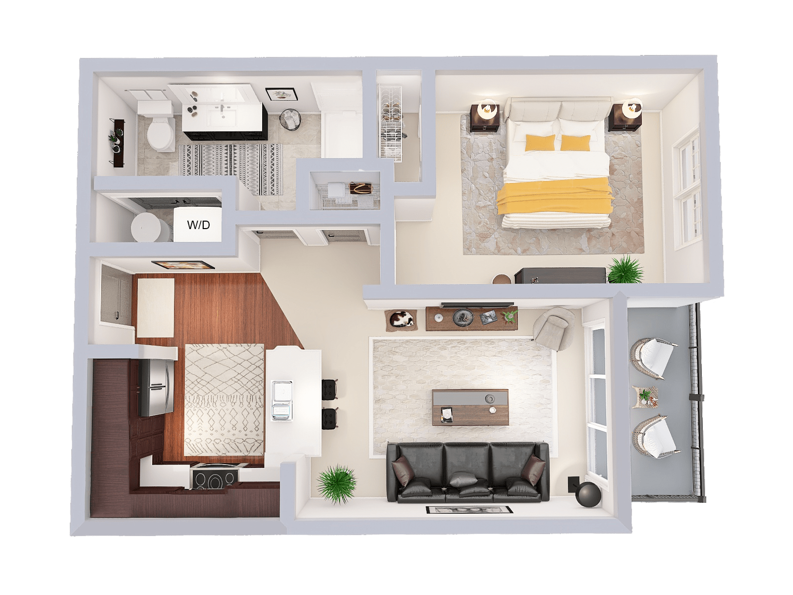 1 Bed 1 Bath (B1)