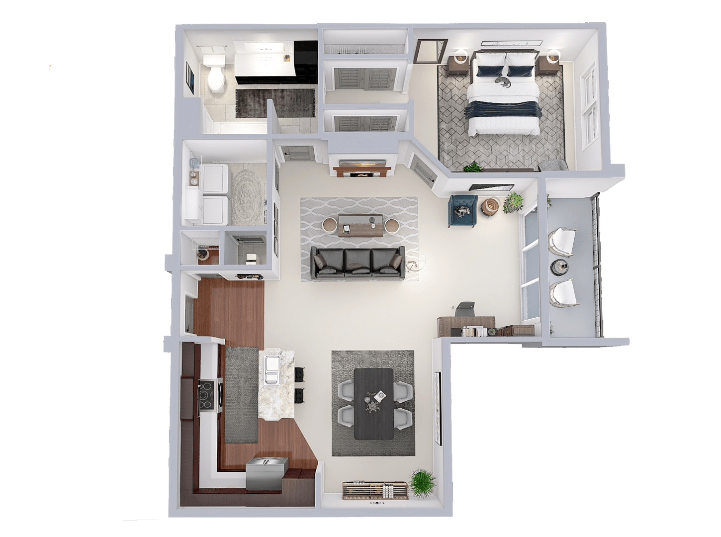 1 Bed, 1 Bath (S1)