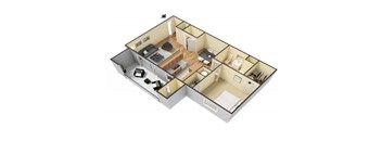 The Cortez floor plan. l Canyon Vista Apartments in Sparks NV