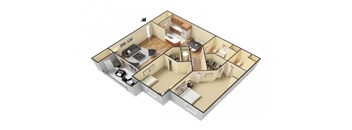 The Santa Rosa floor plan. l Canyon Vista Apartments in Sparks NV