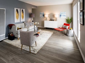 Furnished living room Emerald Hills apartments at 91754 photogallery 7