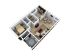One Bedroom Floor Plan l The Trails at Pioneer Meadows Apartments in Sparks NV