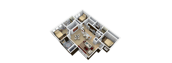 Three Bedroom Floor Plan l The Trails at Pioneer Meadows Apartments in Sparks NV