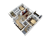 Two Bedroom Floor Plan l The Trails at Pioneer Meadows Apartments in Sparks NV
