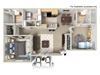 two bedroom Floor Plan l Villas at D'Andrea Apartments in Sparks NV